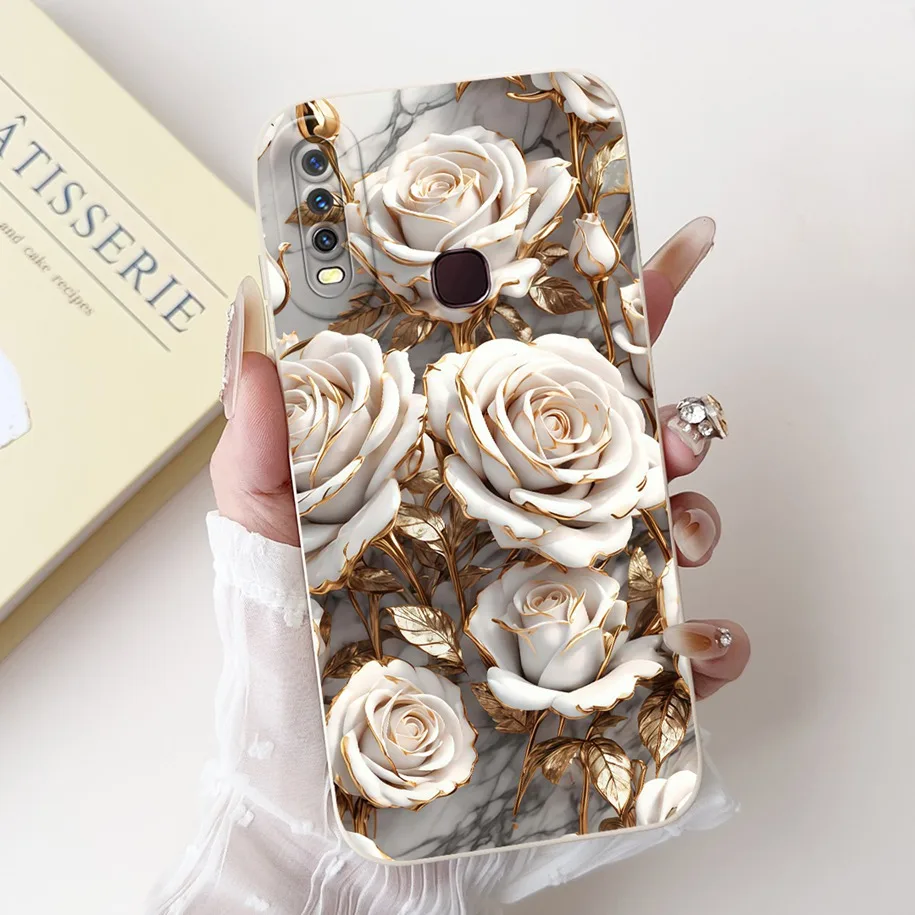 ل Vivo Y11 2019 1906 حافظة شعبية زهرة فراشة لينة الحلوى سيليكون عدسة الغطاء الواقي ل Vivo Y12 Y12i Y15 Y17 الإسكان #4