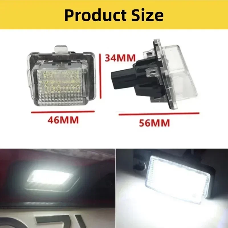 لمرسيدس بنز C216 W221 C207 S212 W212 S204 W204 C350 C63 AMG E250 E300 E350 Led السيارات LED رقم لوحة ترخيص ضوء السيارة #5