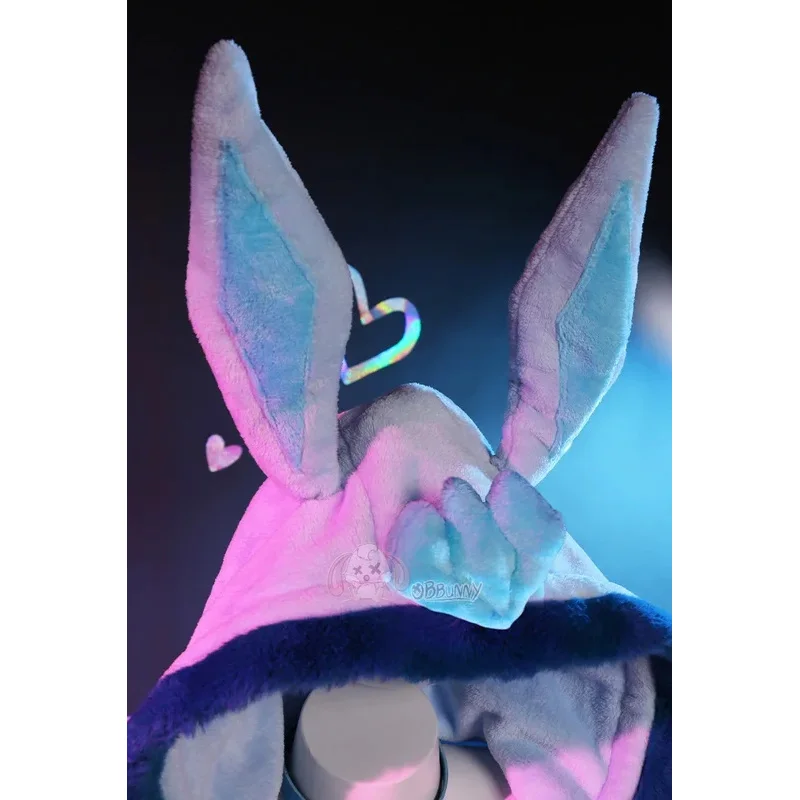 푹신한 바디콘 롬퍼 섹시 란제리 애니메이션 파생 블루 퍼리 후드 바디수트 Vaporeon 코스프레 홈웨어 (꼬리 벨트 양말 포함)