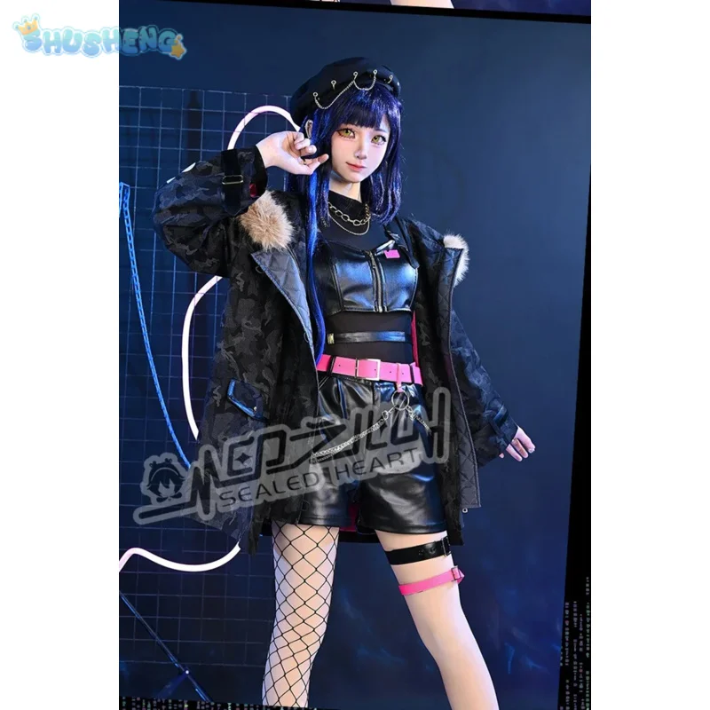 

Anime PJSK Shiraishi An Cosplay Costume Women Cute Party Suit Coat Shirt Pants With Hat Halloween Carnival Woman Uniforms