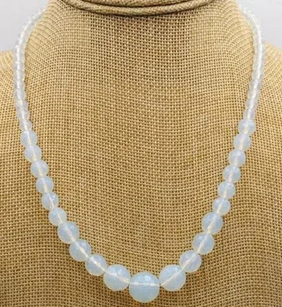 

6-14mm Sri Lanka Moonstone stone Beads Necklace 18''