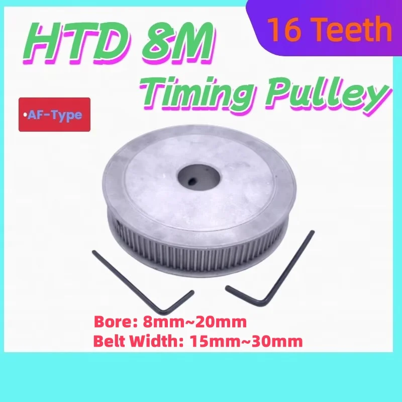 

HTD 8M 16 Teeth Timing pulley Belt width 15mm~30mm HTD 8M 16 Teeth synchronous wheel Bore 8mm~20mm For HTD 8M 16T Gear Pulley