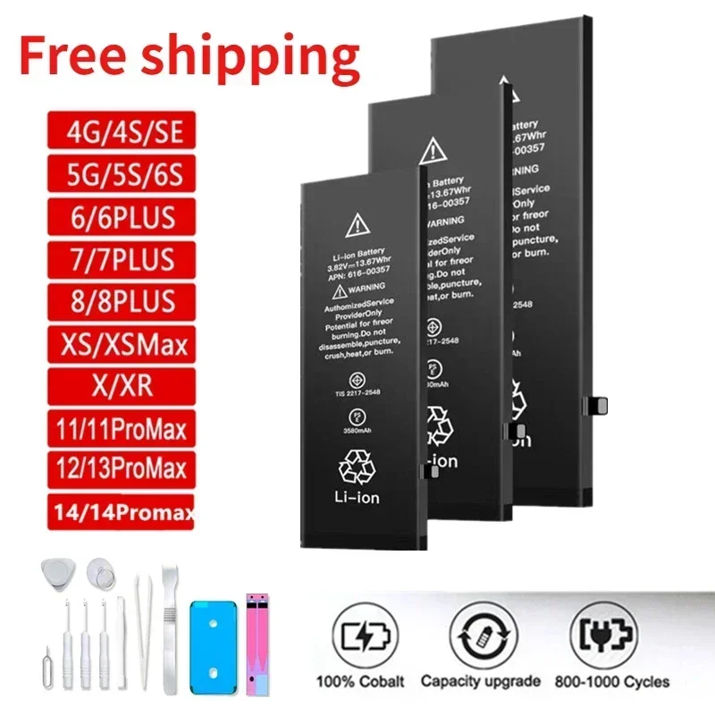 

2023 Original 0 Cycle Phone Battery for IPhone 5S 5 SE 2016 6 6s 7 8 Plus X XR XS MAX 7G 8P 7PLUS 11 12 13 14 Pro Max Bateria