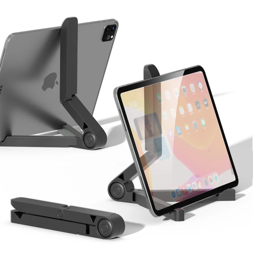 Stojaki na tablety o przekątnej od 4,7 do 12,9 cala, regulowane składane uchwyty na tablety do iPada, Xiaomi, Samsunga i telefonów komórkowych. — zdjęcie 2