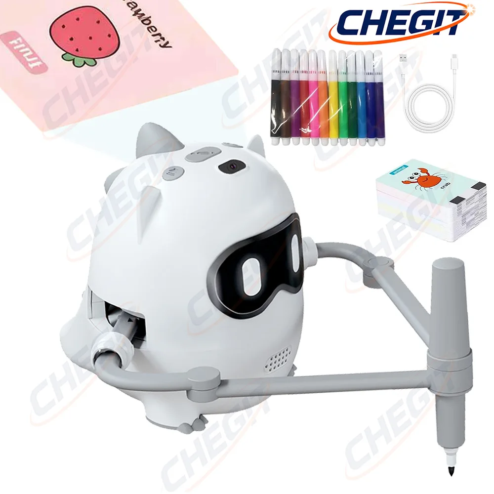 인터랙티브 조기 교육 드로잉 머신 지능형 음성 로봇 어린이용 음성 매직 페인팅 선물 소년 소녀용