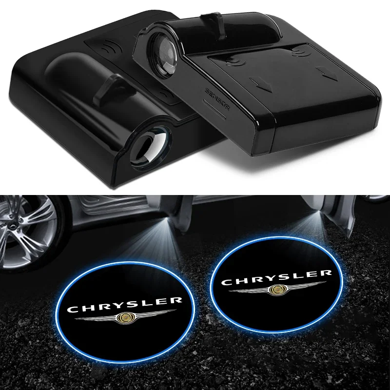 1/2pcs LED Car door universal projector high-definition welcome lights For Chrysler 300c Country Pacifica Cruiser Voyager Aspen