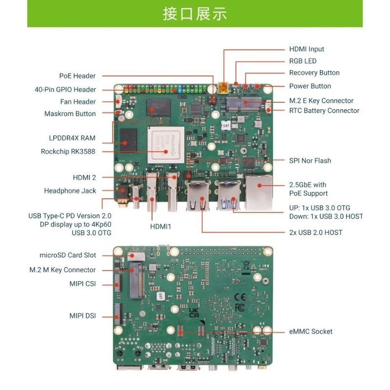 Płytka rozwojowa Radxa ROCK 5B RK3588 Octa-core Single Board Computer z wyjściem 8K