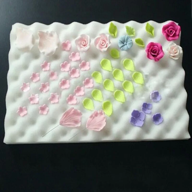 Sponge Cake Foam Pad Flower Modelling Gum Paste Fondant Cake Mat  DIY Baking For Sugarcraft Decoration Cake Pad Making Tools