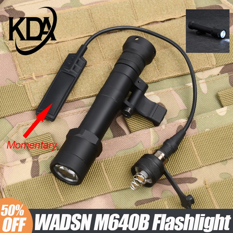 

WADSN Airsoft M640 M640B Flashlight Strobe Scout Light Momentary Function Hunting White Light Fit 20mm/Keymod/M-lok Accessory