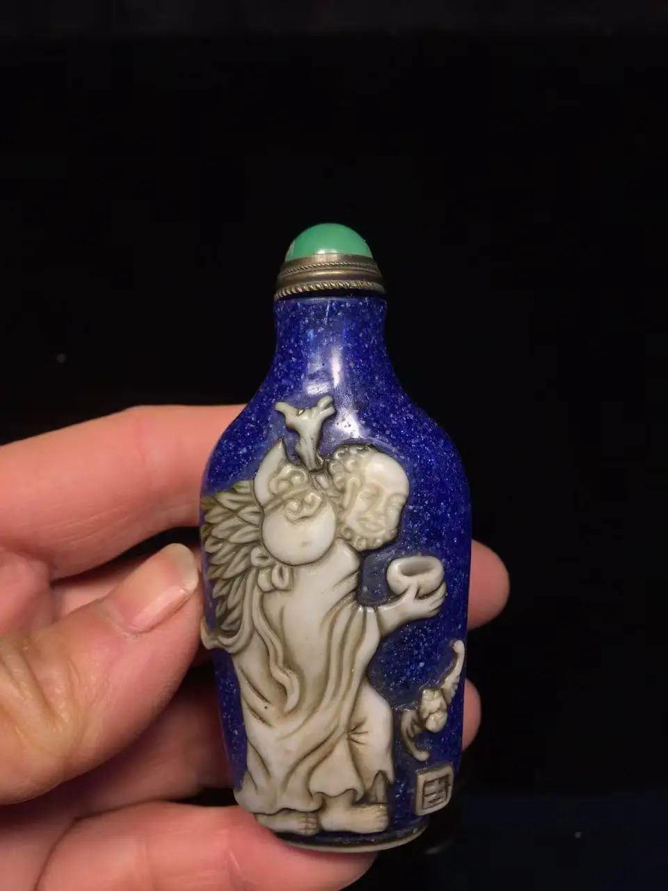 

Collectable old colored glaze snuff bottle, Dharma,with Mark,free shipping