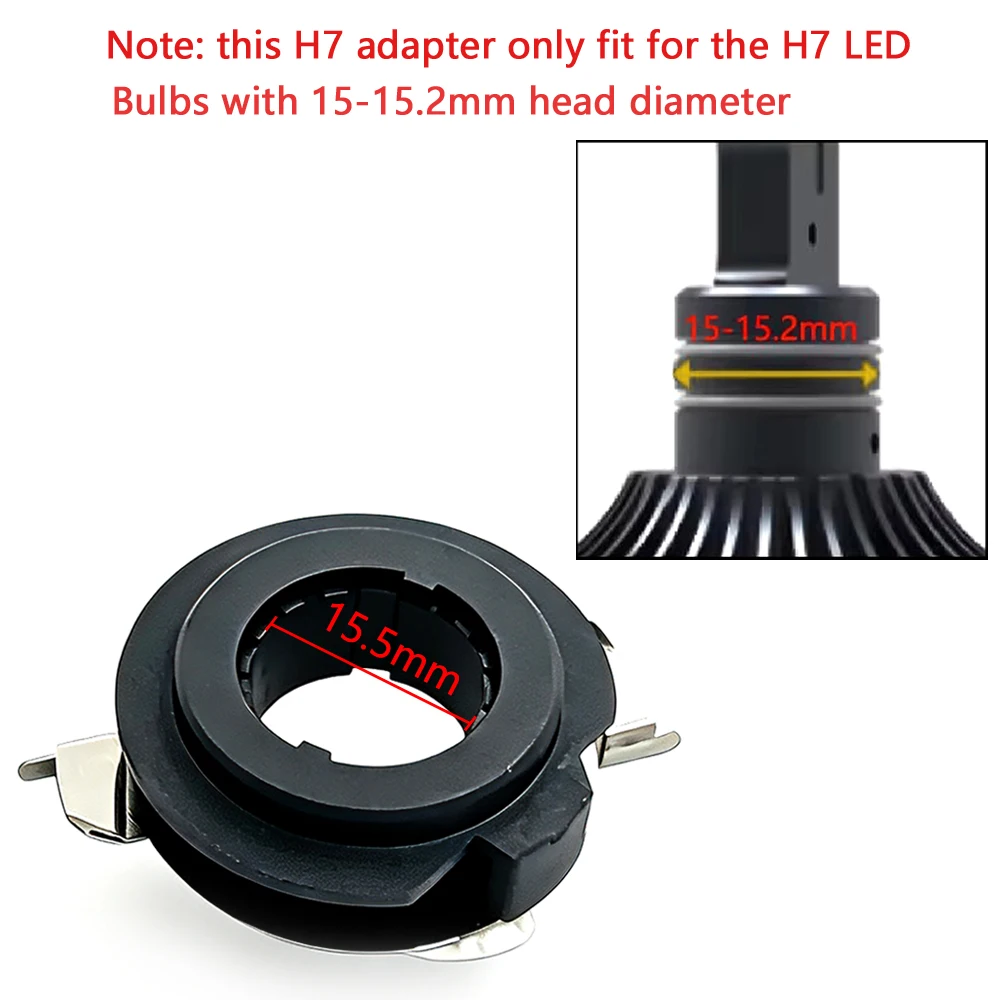 1 Set H7 LED Adapter Holder For Mercedes Benz BMW Buick VW New Sagitar Magotan Bora Audi Headlight Bulbs Lamp Base Retainer