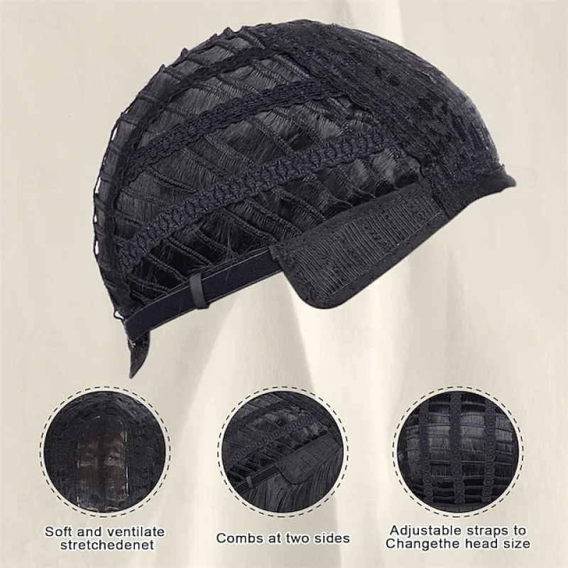 شعر مستعار الأربعاء ‌   طقم باروكة نسائية سوداء مع غرة وضفائر مزدوجة، عصابة رأس قوطية للهالوين، كوسبلاي، شعر صناعي