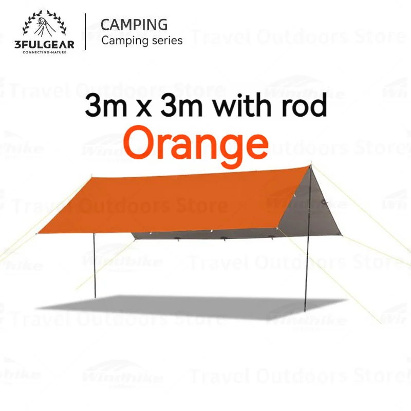 3F UL GEAR Ultralight 15D Silicon Coating Sun Shelter Outdoor Picnic Waterproof Sunshade Pergola Beach Tent Hammock Tarp