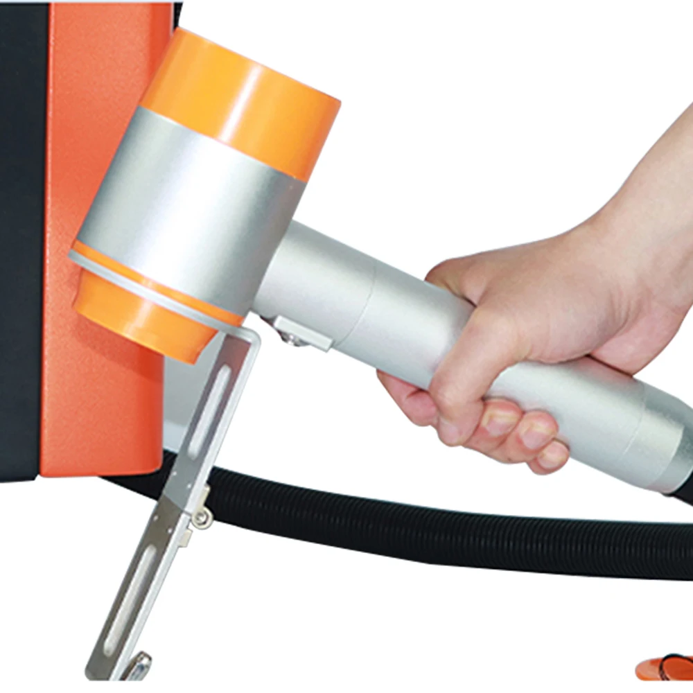 200 واط المهنية الثقيلة عربة مستمرة حقيبة نبض الألياف آلة تنظيف إزالة الصدأ المعدني #3