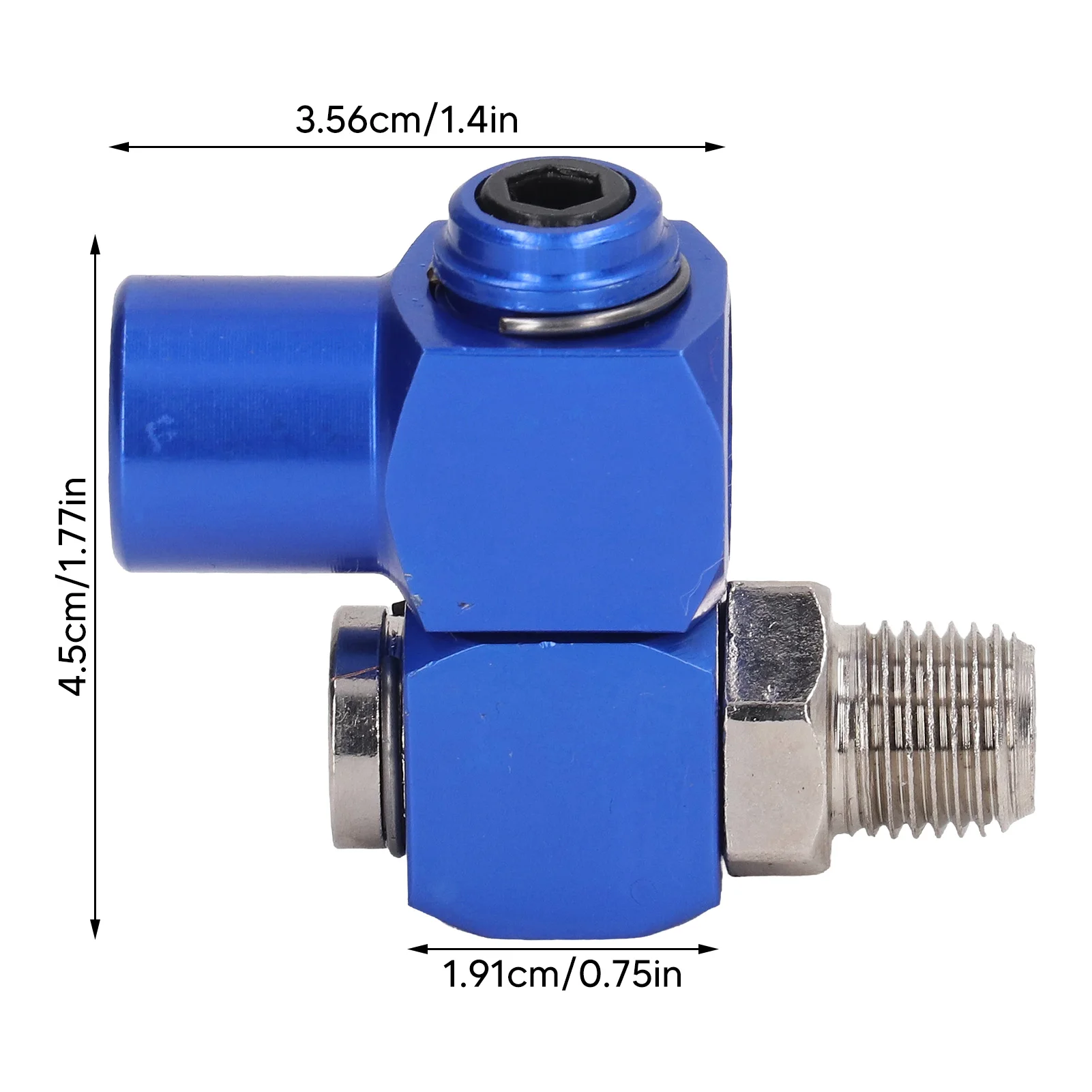 Swivel Air Hose Connector 1/4inch NPT 360° Swivel Pneumatic Tool Adapter Lightweight Aluminum Air Hose Fittings