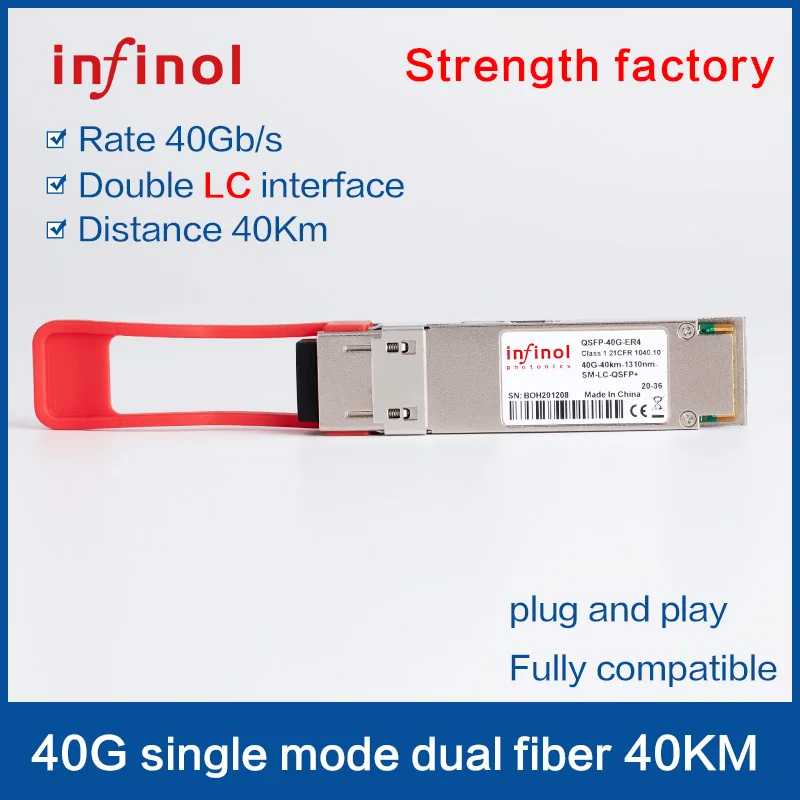 QSFP-40G-ER4 1270~1330nm CWDM DFB LC Transceiver Module Fiber Optic Transceiver Module Compatible