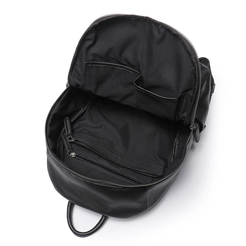 Imagem -05 - Leathfocus Retro Couro Genuíno Mochila Masculina Artesanal Clássico Mochila de Armazenamento de Esportes para Mulheres Mochila Lazer