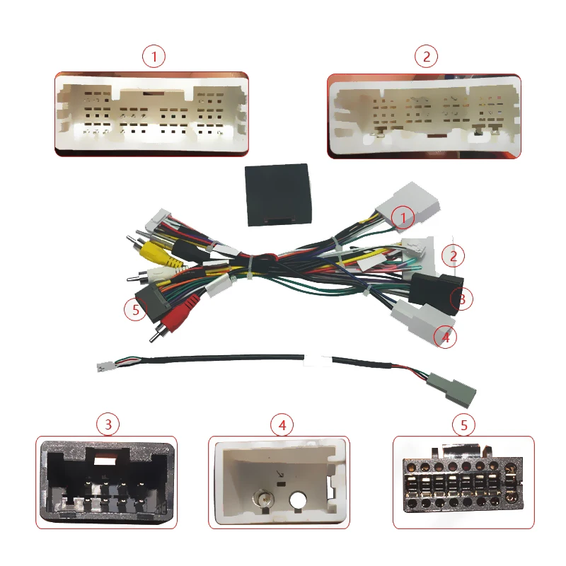 

Android 16-контактный автомобильный стерео жгут проводов, кабель-адаптер для Toyota Camry 2018 + Avalon 2019 + Sienna 18-20 Corolla 2020
