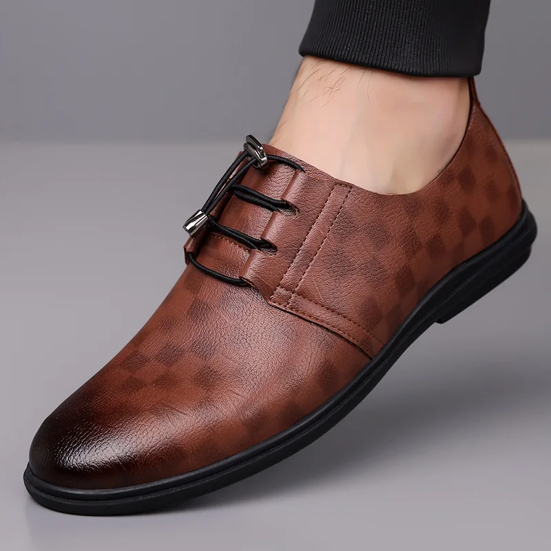 

Autumn New Men's Leather Shoes Breathable Business Casual Shoes Soft Leather Soft Sole Driving Loafers Party Men's Leather Shoes