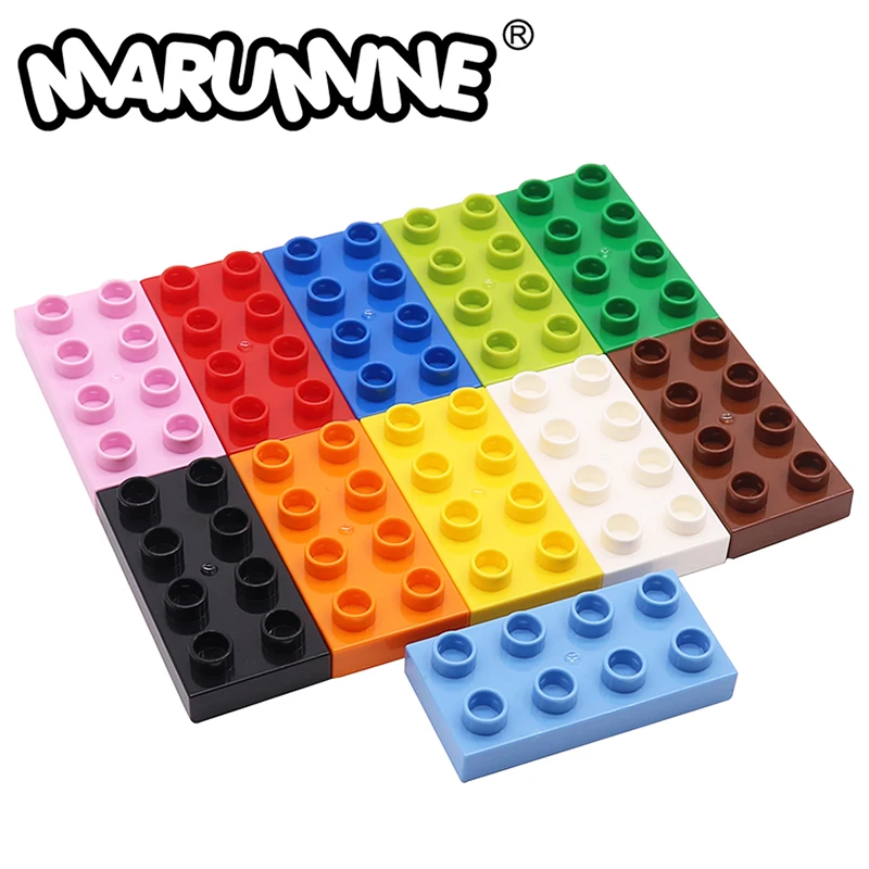 Marumine-placa base para blocos de construção, tamanho grande, 2x4, moc, tijolos, cidade, criativa, diy, diy, acessórios, brinquedos, 5pcs