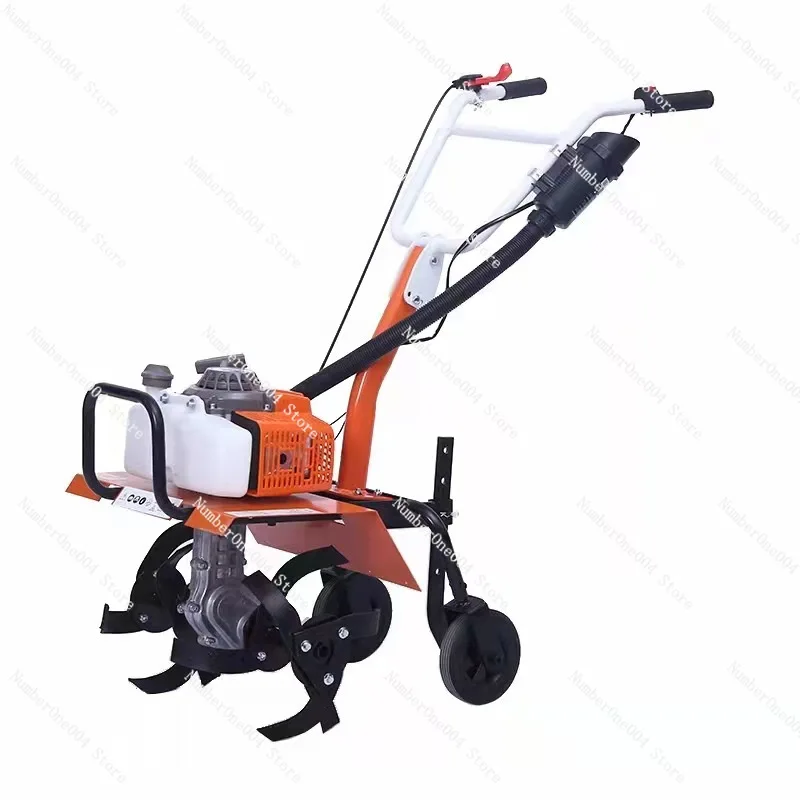 Micro Tiller Multifunctional Agricultural  Rotary Tiller Small Soil Cultivator Weeding Machine for Garden Field Work