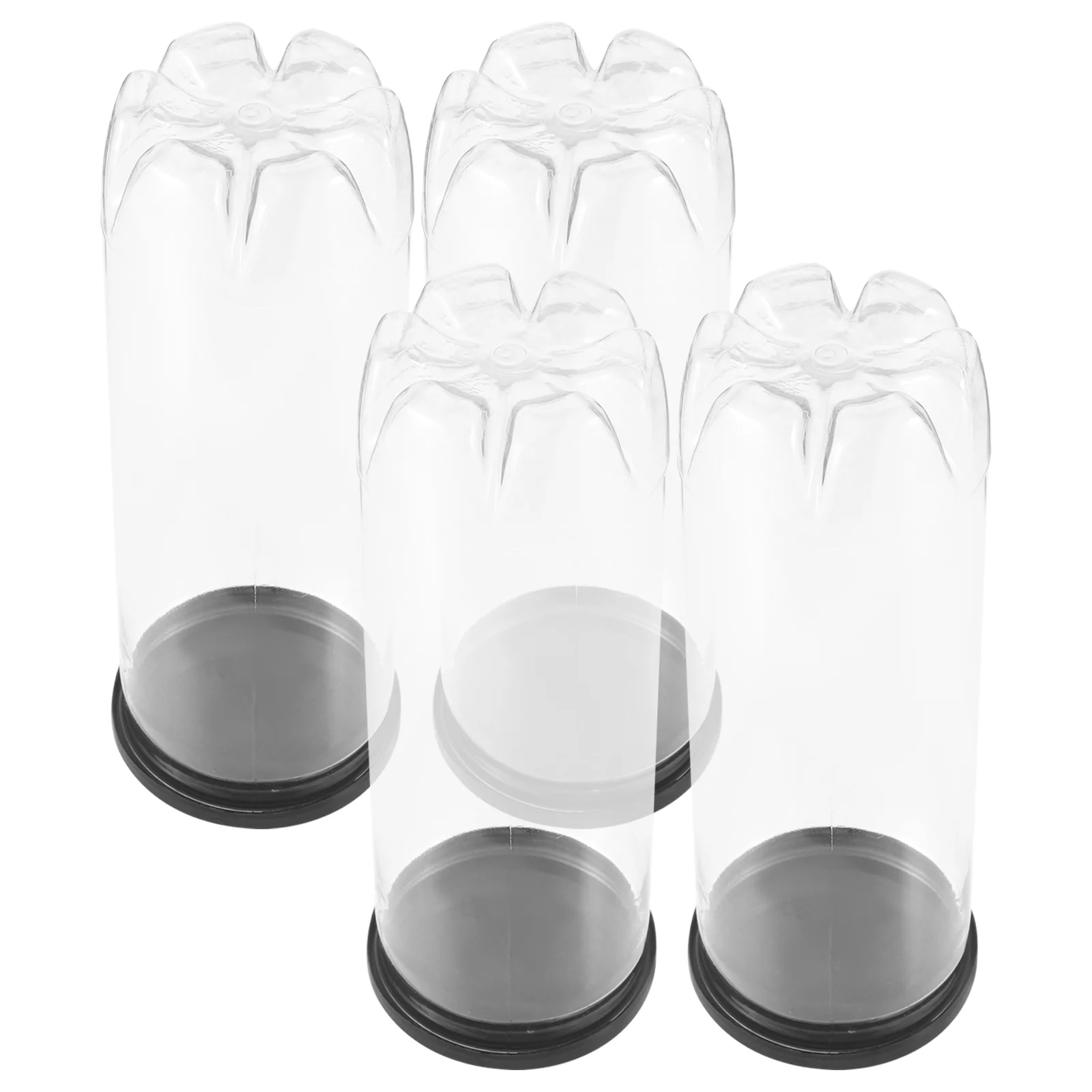 4 Pcs Organizer Tennis Cylinder Sports Ball Container Pvc Holder Cover Multi-function Balls