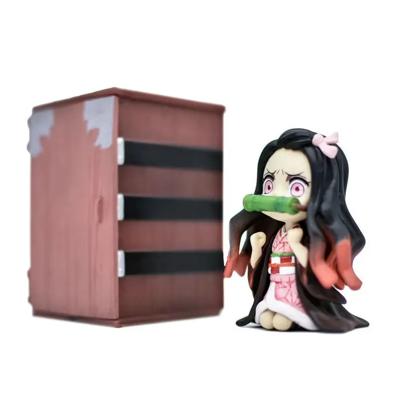 In Voorraad Anime Demon Sayaer Tanjiro Kamado Nezuko Kamado Inosuke Hashibira Demon Sayaer Handheld Model Ornament Daily Gift en ys