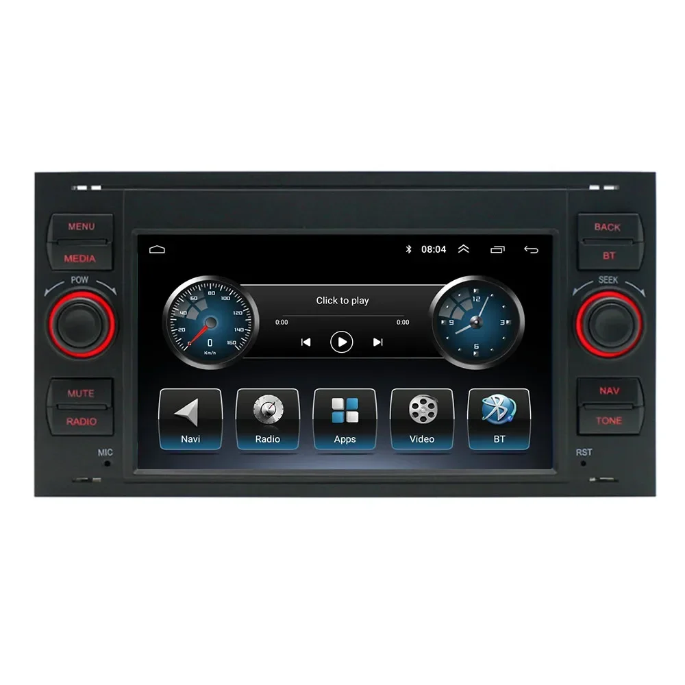 2 DIN Android 14 Car Radio Multimedia for Ford Mondeo S-max Focus Kuga C MAX Galaxy Fiesta Transit Fusion Connect Kuga Carplay