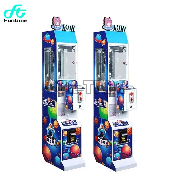 FunTime Mini Claw Machine Small Toys Crane Vending Arcade Prizes Doll Gift Candy Coin Operated Game Machine With Bill Acceptor