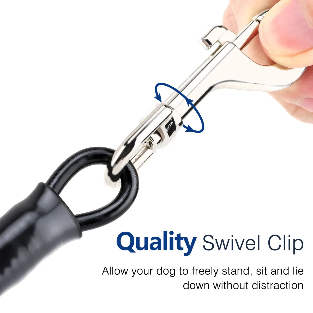 VavoPaw Pet Car Safety Belt Dog Leash 26 inch Heavy Duty Coated Steel Seat Belt Restraint Chew Proof Rope Leash with Carabiner