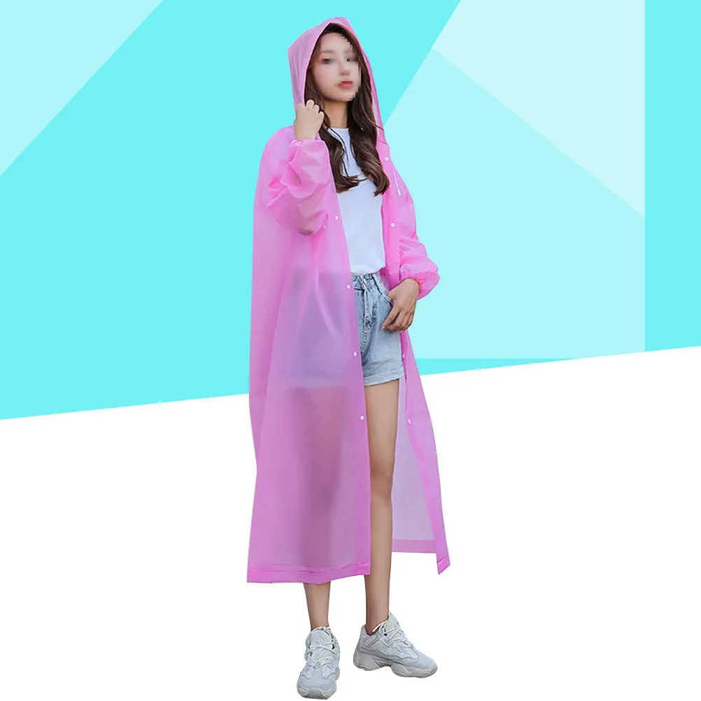 

3Pcs Thicken Adult Raincoat Premium Reusable Waterproof Rain Poncho for Outdoor Hiking Camping Travel Lightweight Portable