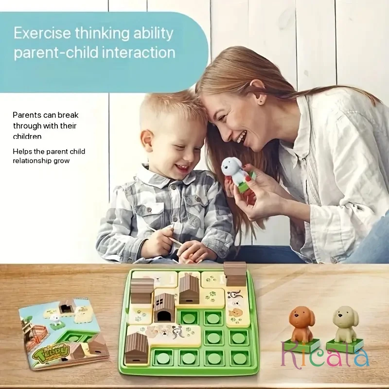 Juego de mesa de escondite con rompecabezas, juguetes educativos de construcción, rompecabezas de pensamiento lógico interactivo para padres e hijos