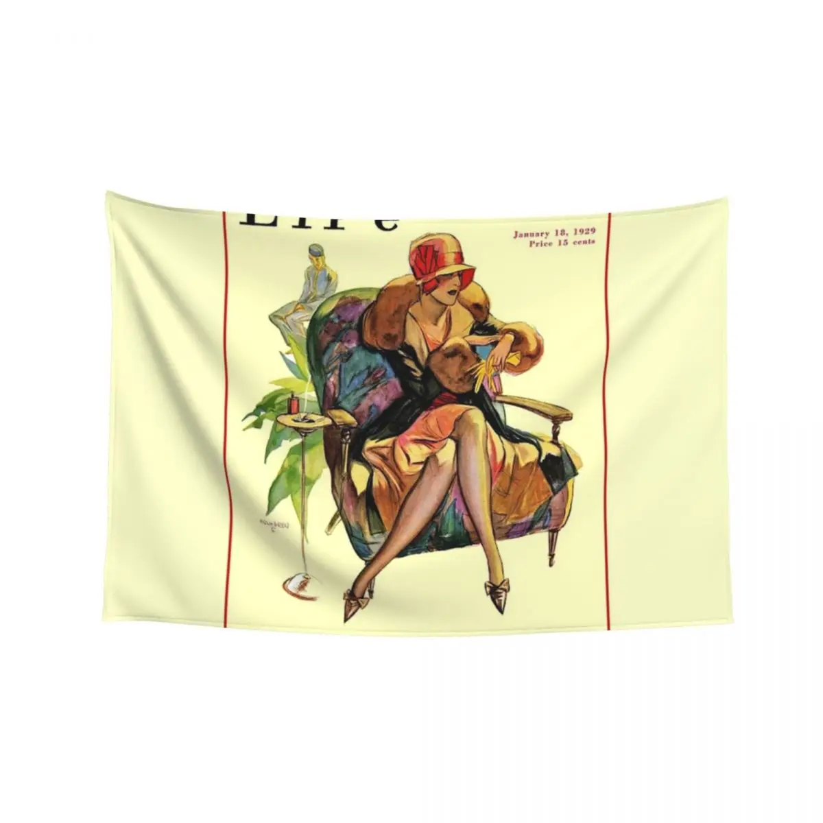 

LIFE : Vintage 1929 Magazine Cover Advertising Print Tapestry Decoration Home Decoration Room Aesthetic Room Decoration Tapestry