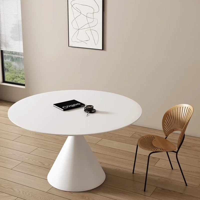 

Italian Round Dining Table Living Room Center Coffee Dinner Table Design Simplicity Balcony Mesa De Cozinha Modern Furniture