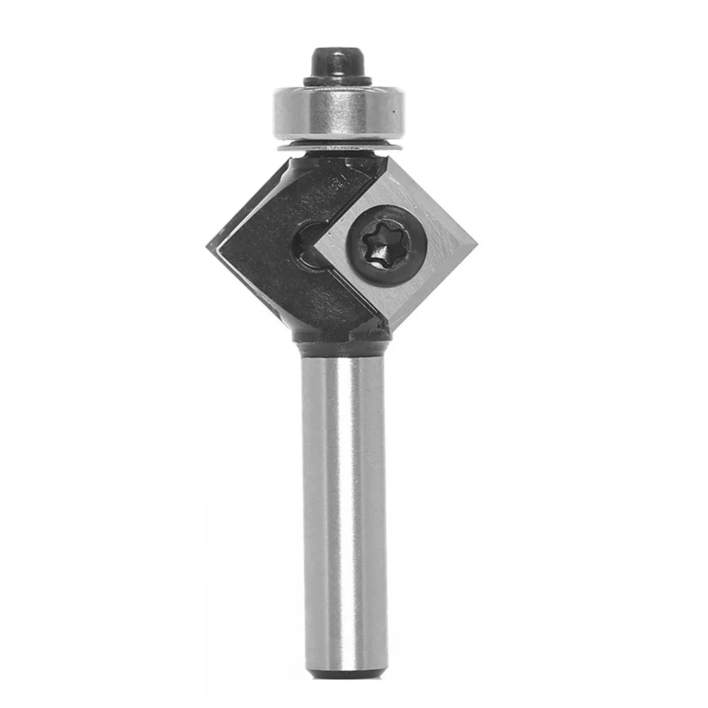 Imagem -05 - Fresadora Cnc com Rolamento Router Bit Bevel Redondo Inserção de Canto Ferramenta de Madeira Lâminas