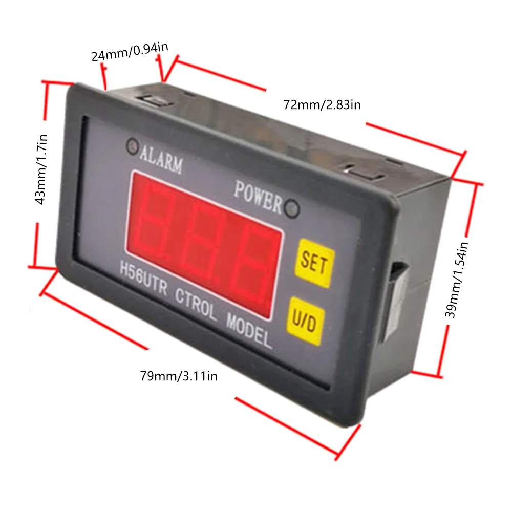 12V 24V 220V Adjustable Digital Thermostat Regulator Heating Cooling Control Thermoregulator -40℃ to 300℃ Temperature Controller