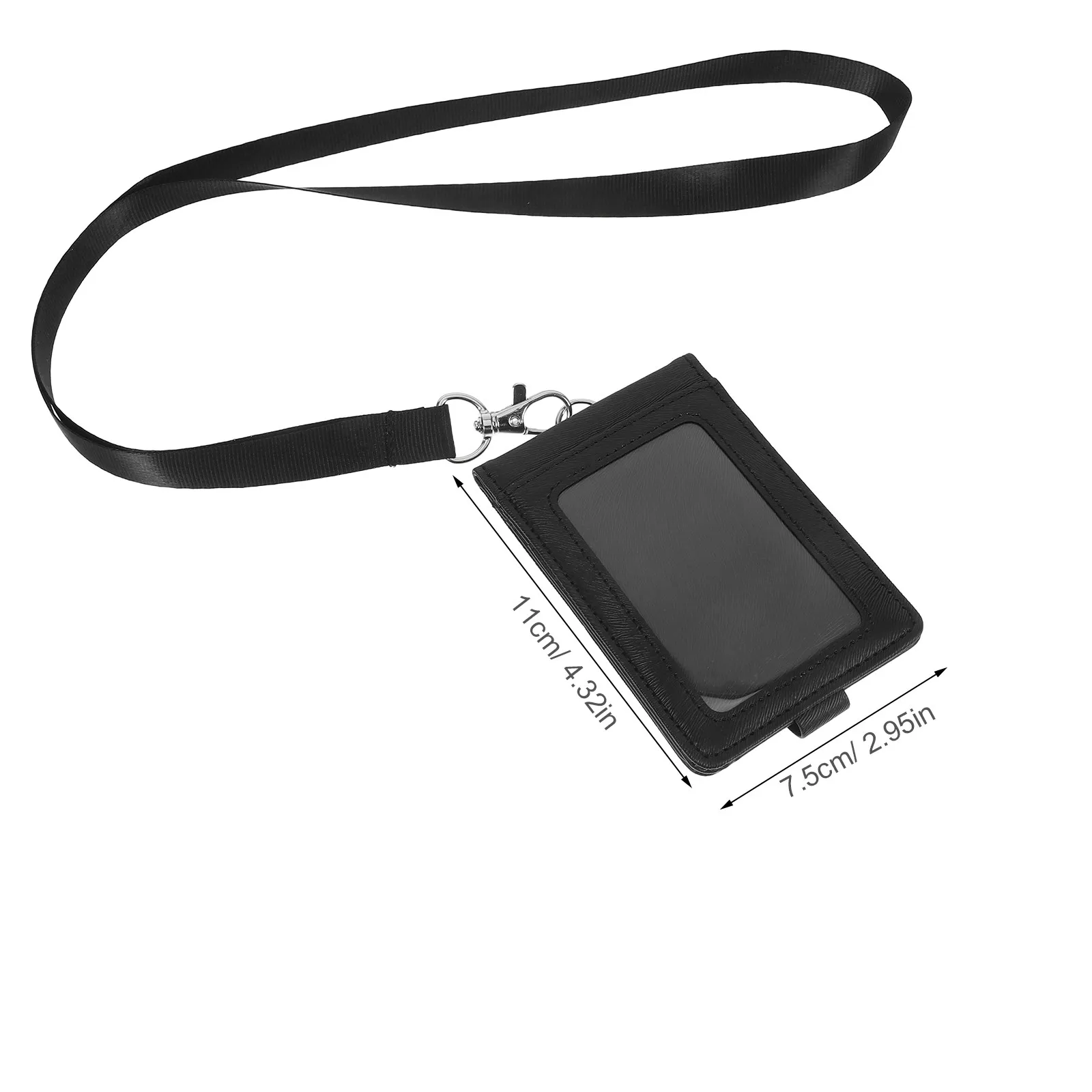 Vertical Card Holder Multiple Slots Badge Sleeve Id Holder Stylish Lanyard Office Travel Vertical Card Protector
