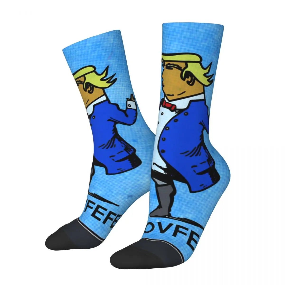 Anti Trump Loteria Mexican Bingo Card El Covfefe Men's Socks Unisex Cartoon Trump Printed Novelty Crew Sock official-website