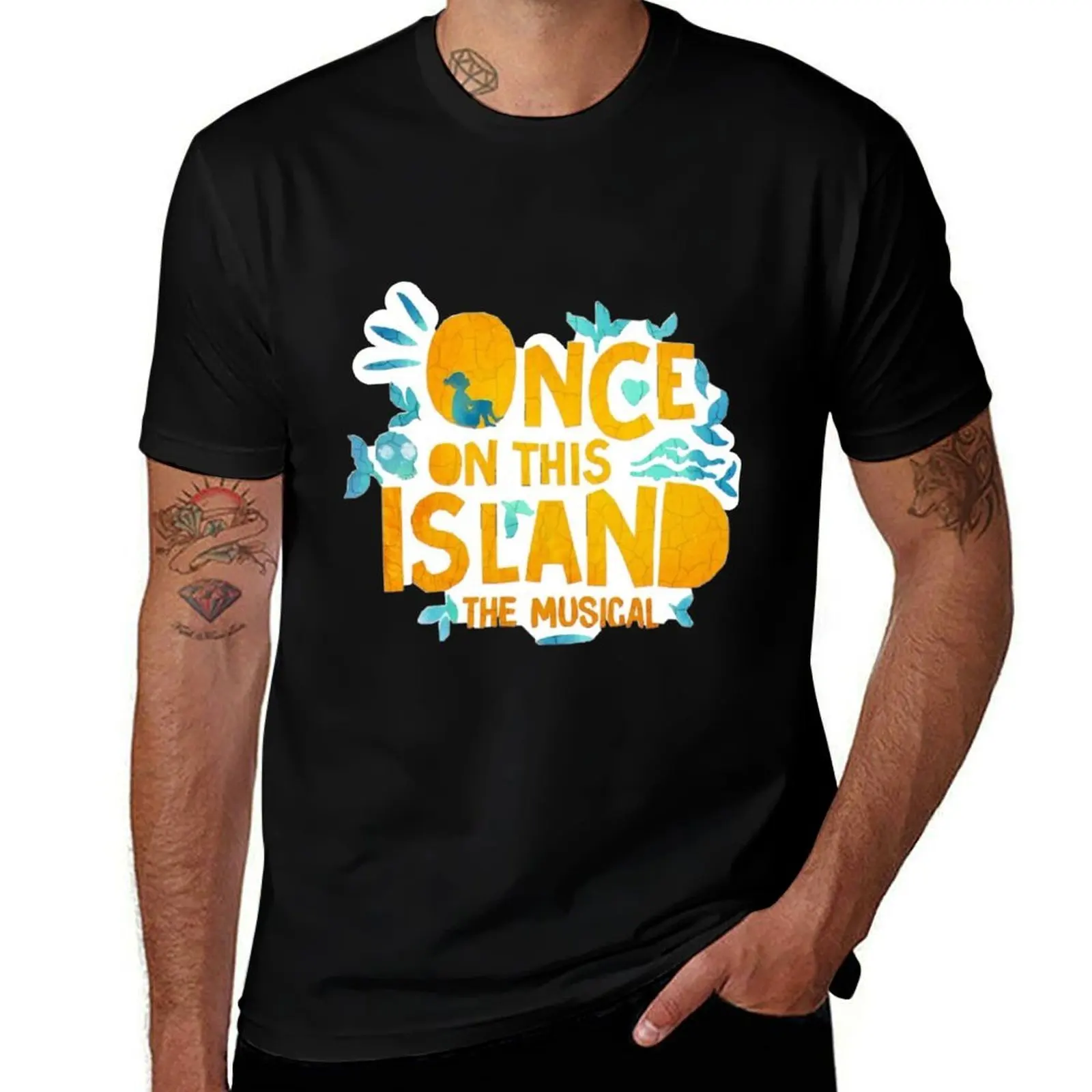 

once on this island revival logo T-Shirt Casual Loose Daily Wear T-Shirt