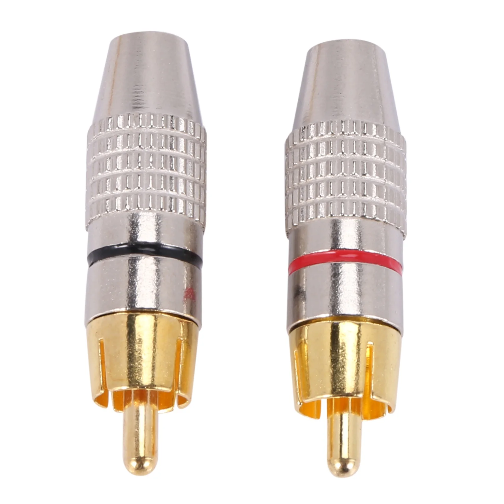 20 Pcs RCA Plug Audio Video Locking Cable Connector Gold Plated