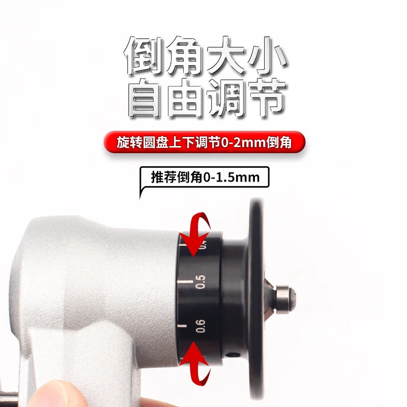 Mini pneumatic chamfering machine 45 degrees C angle small woodworking edge banding chamferor arc trimming metal edging machine