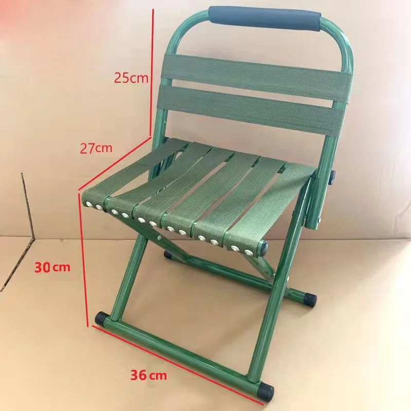 Imagem -06 - Multifuncional Folding Camping Chair Cadeira de Metal ao ar Livre Encosto Adulto Pesca Household Cadeira de Praia Leve