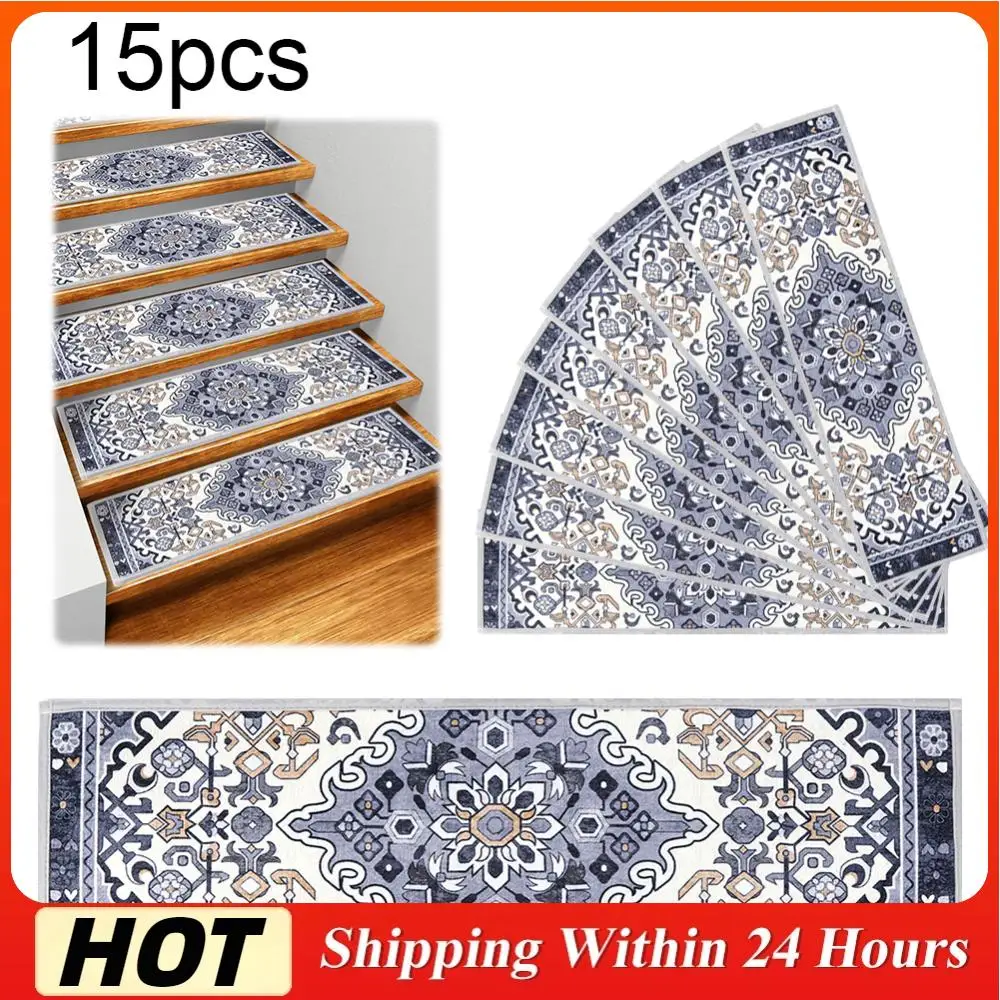 

15 шт. самоклеящихся противоскользящих накладок для ступеней, многоразовые, для деревянных лестниц, для собак, детей и пожилых людей