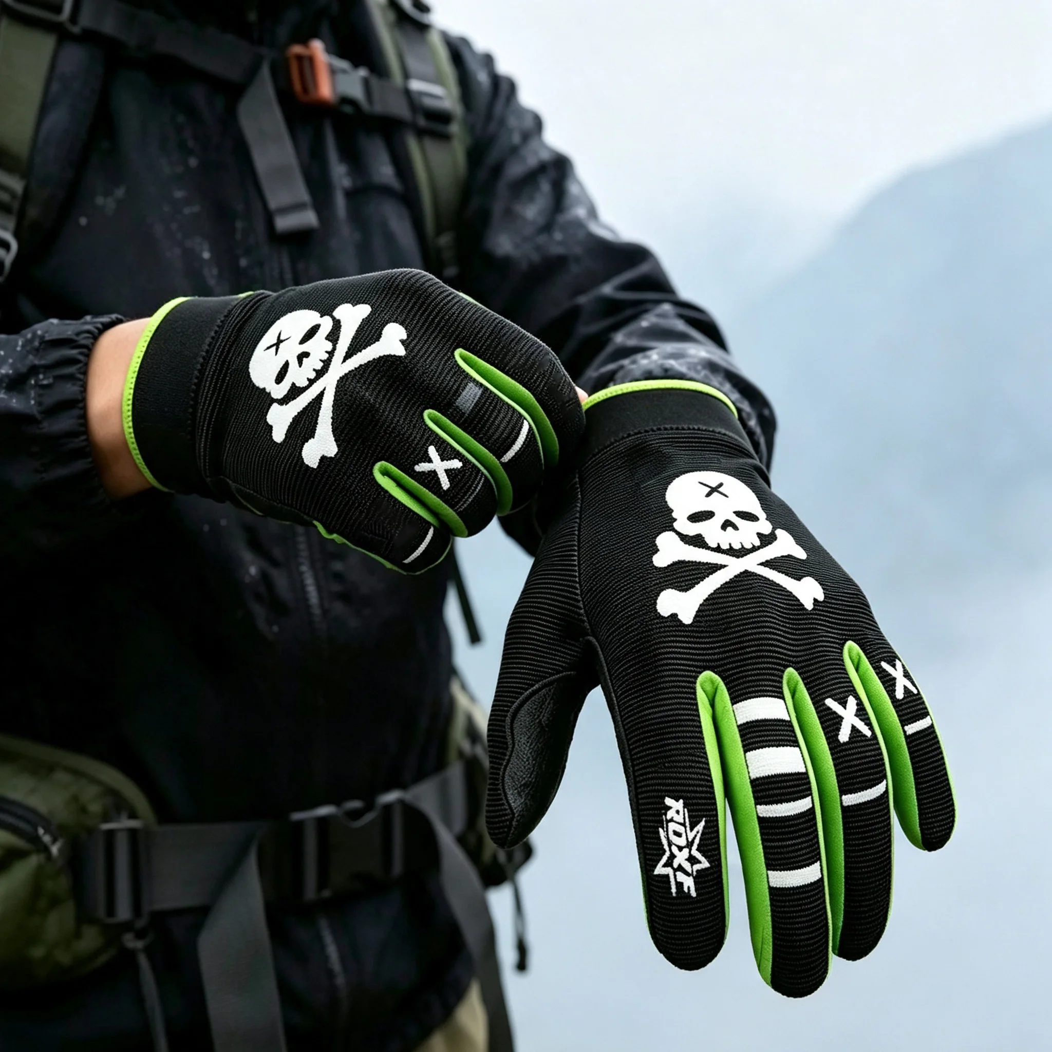 Outdoor Full Finger Hiking Gloves Sensitive Touch Screen Breathable Adjustable Strap For Hiking Equestrian Motocross Baseball