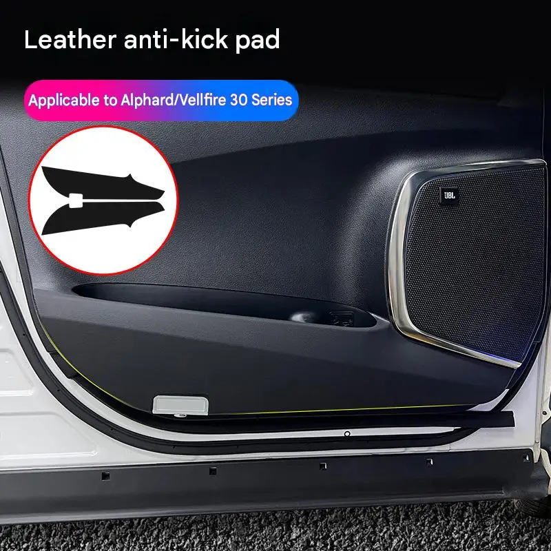 Car Anti Kick Panel Covers for Toyota Alphard Vellfire 30 Series Door Glove Box Footwell Tailgate Textured Protective Stickers