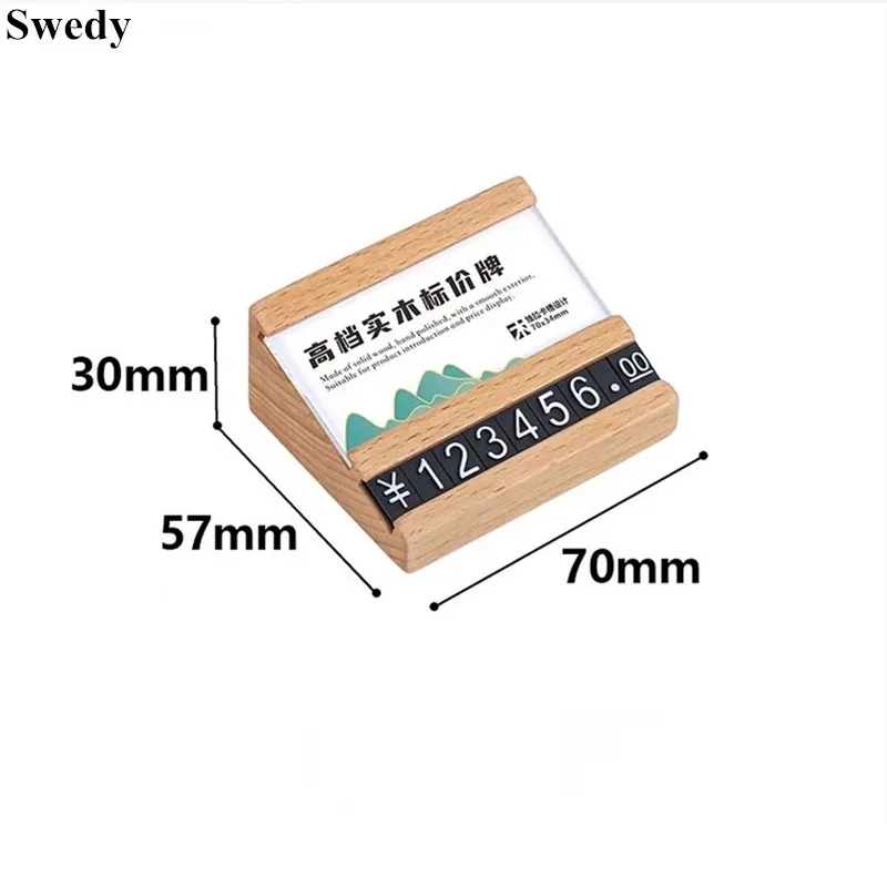 

70x57 мм маленькая ценная этикетка, бирки для карточек, деревянный акриловый держатель для вывески, подставка для дисплея, меню, держатель для бумаги, номер ювелирных изделий, ценники-кубики