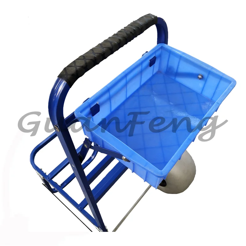 Beach Folding Utility Cart, Aluminum Fishing Trolley with Metal Platform & Two Balloon Wheels for  Camping and Goods Storage - view 6