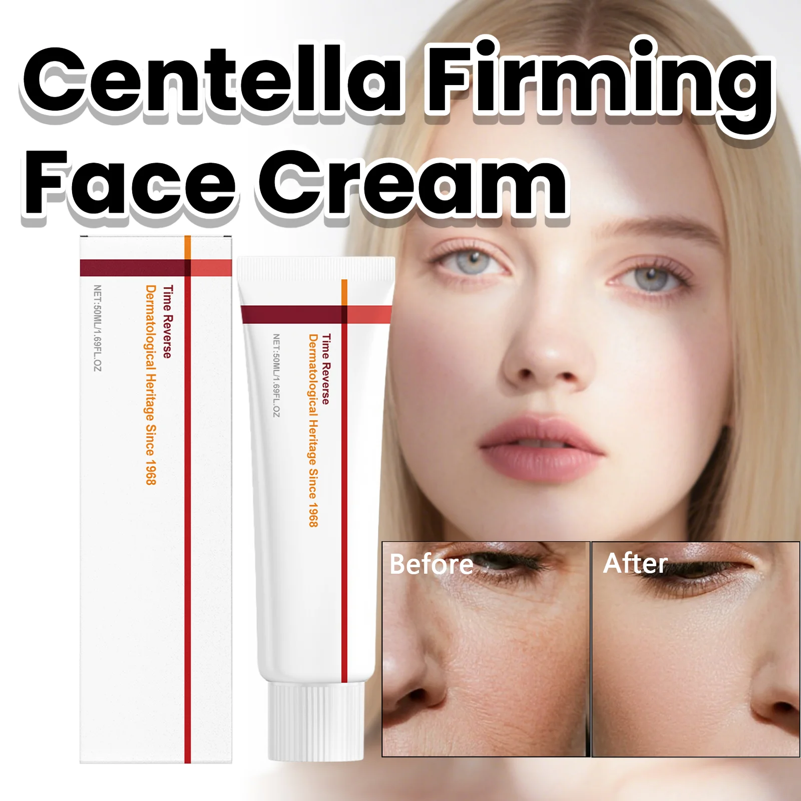 Korean Centella Asiatica Face Cream Deep Hydrating Moisturizing Refreshing Lifting Firming Anti-Aging Skincare Facial Cream