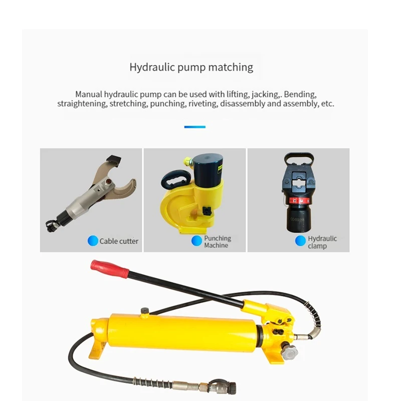 Portable Hydraulic Pliers Crimping Tool CP-700D Manual Hydraulic Pump Hydraulic With Pressure Gauge