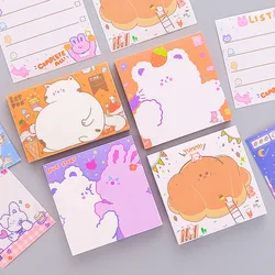 80 página coreano notas pegajosas versão de bonito dos desenhos animados bloco de memorando japonês papelaria caderno escola material de escritório tomada fábrica